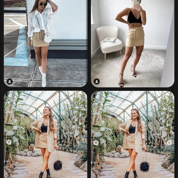 *sold depop* Zara beige utility mini skirt M - Picture 9 of 9